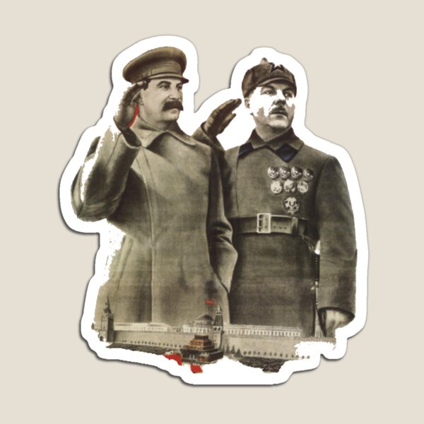 #Stalin #Soviet #Propaganda #Posters #twopeople #matureadult #adult #standing #militaryofficer #militaryperson #military #people #uniform #army #portrait #militaryuniform #war #realpeople #men #males Magnet