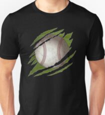 Baseball Ball Shirt Claw Ripped Sport Player Slim Fit T-Shirt