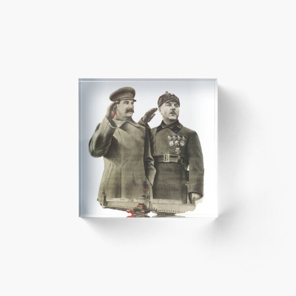 #Stalin #Soviet #Propaganda #Posters #twopeople #matureadult #adult #standing #militaryofficer #militaryperson #military #people #uniform #army #portrait #militaryuniform #war #realpeople #men #males Acrylic Block