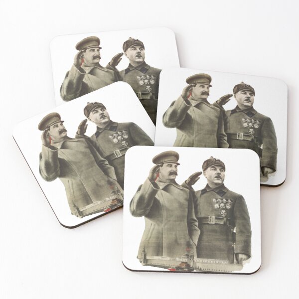 #Stalin #Soviet #Propaganda #Posters #twopeople #matureadult #adult #standing #militaryofficer #militaryperson #military #people #uniform #army #portrait #militaryuniform #war #realpeople #men #males Coasters (Set of 4)
