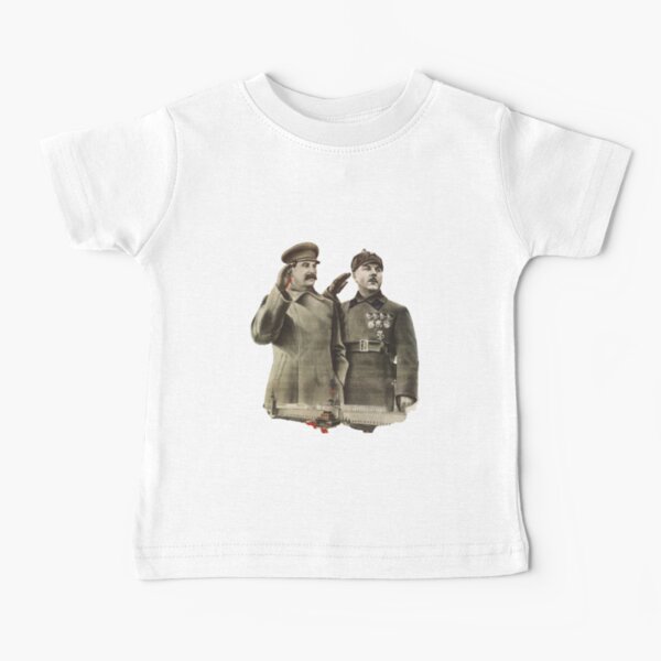 #Stalin #Soviet #Propaganda #Posters #twopeople #matureadult #adult #standing #militaryofficer #militaryperson #military #people #uniform #army #portrait #militaryuniform #war #realpeople #men #males Baby T-Shirt