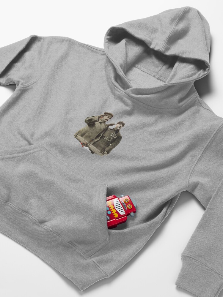 Alternate view of #Stalin #Soviet #Propaganda #Posters #twopeople #matureadult #adult #standing #militaryofficer #militaryperson #military #people #uniform #army #portrait #militaryuniform #war #realpeople #men #males Kids Pullover Hoodie