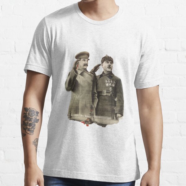 #Stalin #Soviet #Propaganda #Posters #twopeople #matureadult #adult #standing #militaryofficer #militaryperson #military #people #uniform #army #portrait #militaryuniform #war #realpeople #men #males Essential T-Shirt