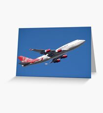 Lady Penelope: Virgin Atlantic 747-400 (G-VFAB) Greeting Card