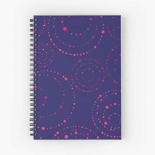 Item preview, eclectic purple and pink dots on a blue backdrop designed and sold by studioMoSa.