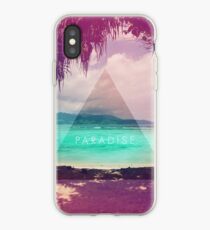 Vinilo o funda para iPhone Paradise // Foto de la playa del triángulo Hipster se desvaneció retro