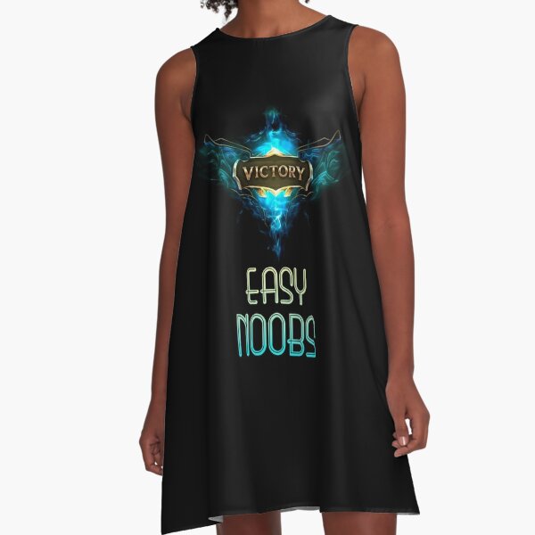 Lol Noobs Dresses Redbubble - when noobs kill me on roblox on mad games when the noob is