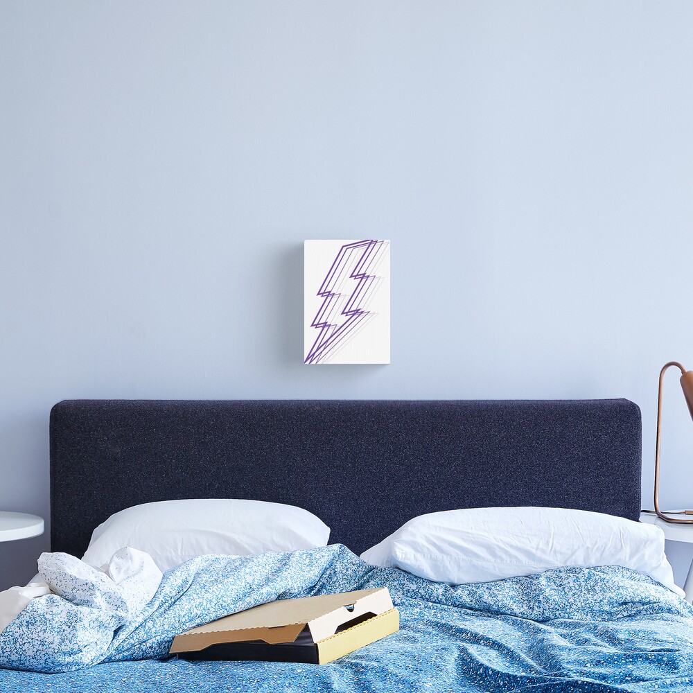 Purple Lightning Canvas Print