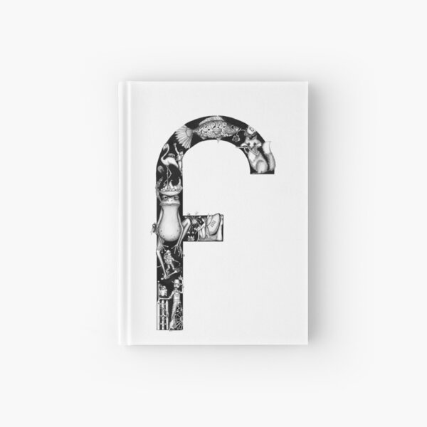 The letter f Hardcover Journal