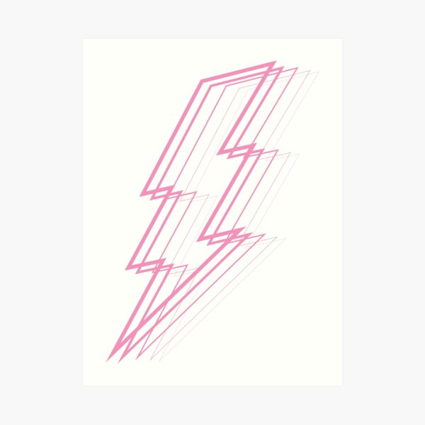 Rosa Blitz Kunstdruck