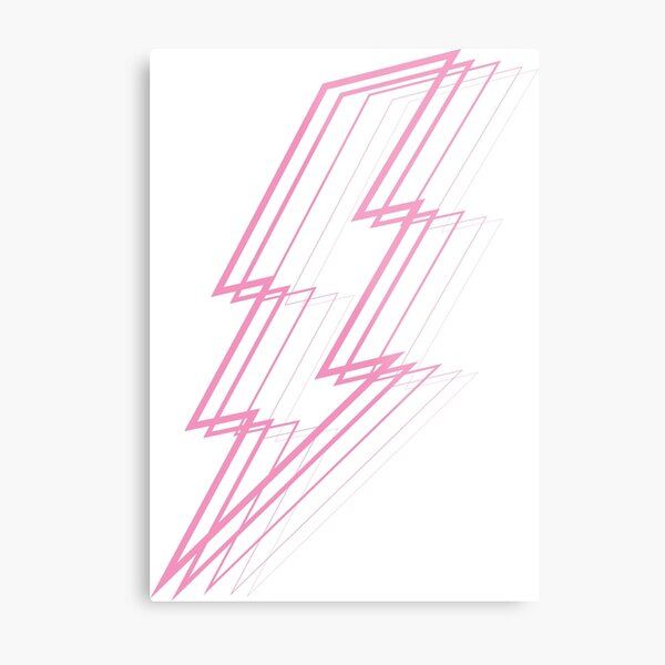 Pink Lightning Metal Print