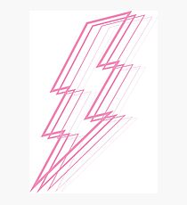 Pink Lightning Photographic Print