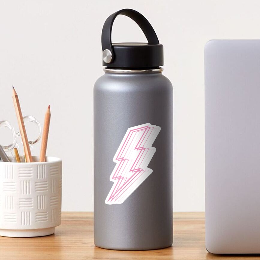 Pink Lightning Sticker