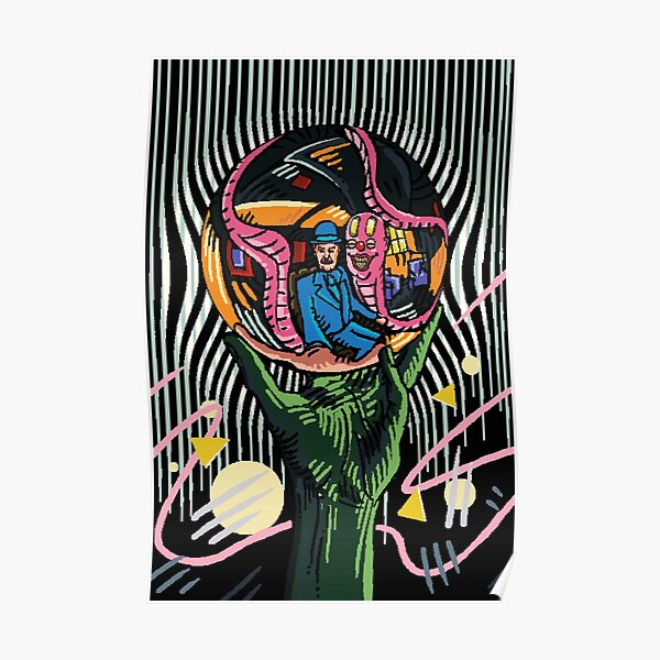 Hand with Reflecting Sphere Poster