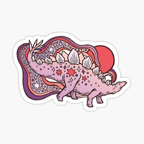 Star Stego | Cosmic Dinosaur Art | Space Sparkle Palette Sticker