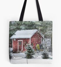 Little Red Garden Shed Tote Bag