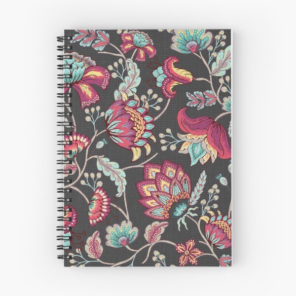 Item preview, Indian Floral Purple - Dark Gray designed and sold by oppositedge.