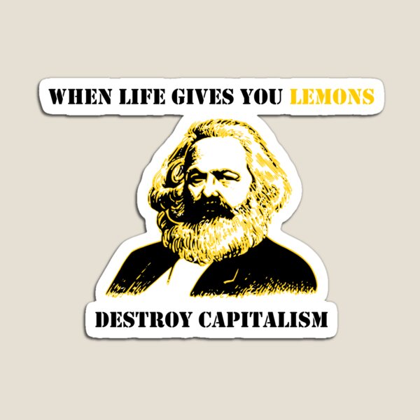 Vista previa del artículo con la obra «Divertido Destruye Capitalismo Comunista Karl Marx», diseñado y vendido por Creekman Designs.