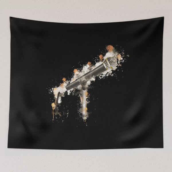 Item preview, Microphone microphone stand karaoke watercolor painted designed and sold by VincentW91.