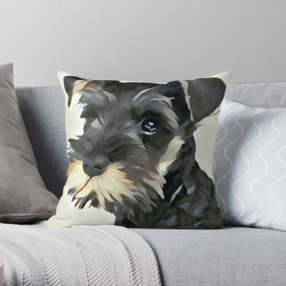 miniature schnauzer pillow