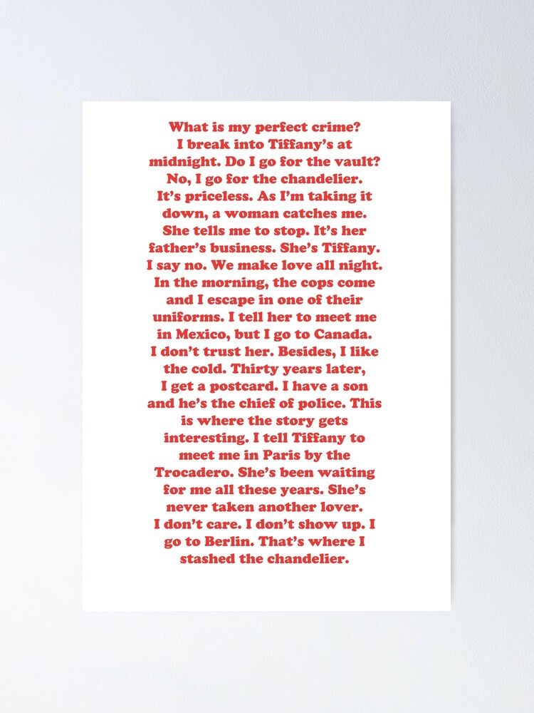 Dwight Perfect Crime Quote Dwight's Perfect Crime" Poster By Maehart | Redbubble