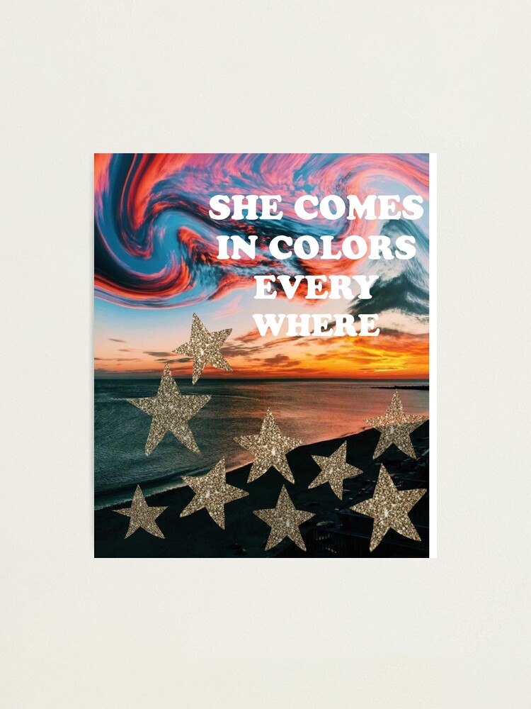 Alternate view of she comes in colors every where Photographic Print