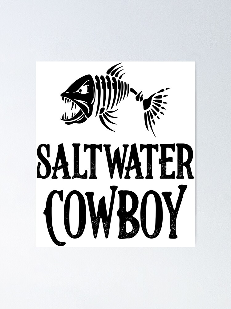 Saltwater Cowboy - Fishing Sticker for Sale by DanceAddict