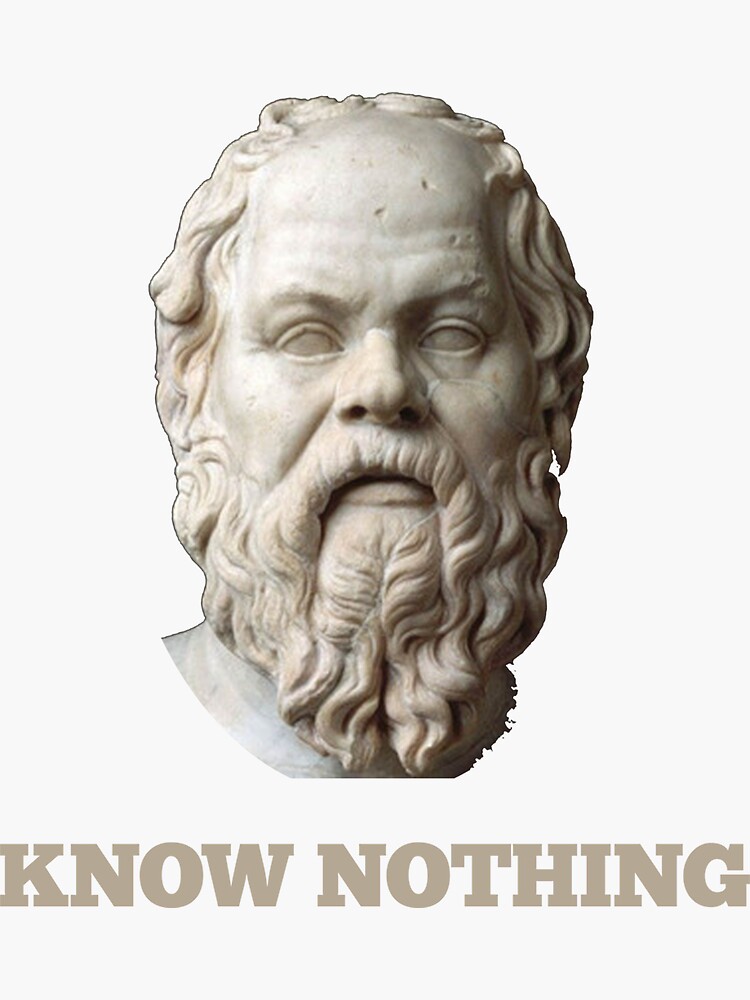 i-know-nothing-socrates-quote-sticker-for-sale-by-vladocar-redbubble