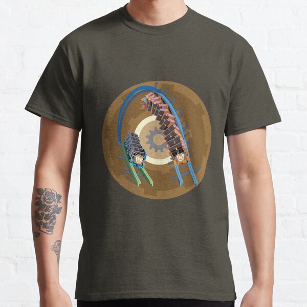 Twisted Colossus Rollercoaster "Cog" Design Classic T-Shirt