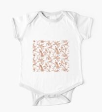 Rose Gold Pfauen Baby Body Kurzarm