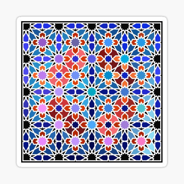 Cellular Islamic Geometry Sticker
