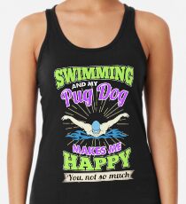 Camiseta con espalda nadadora Natacion | Nadar Nadador | Perro pug