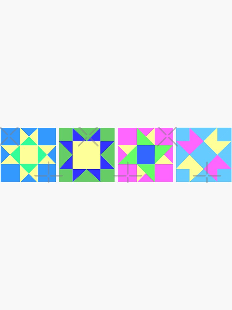Vinyl Sticker: Spools Quilt Block Vinyl Sticker: Spools Quilt Block