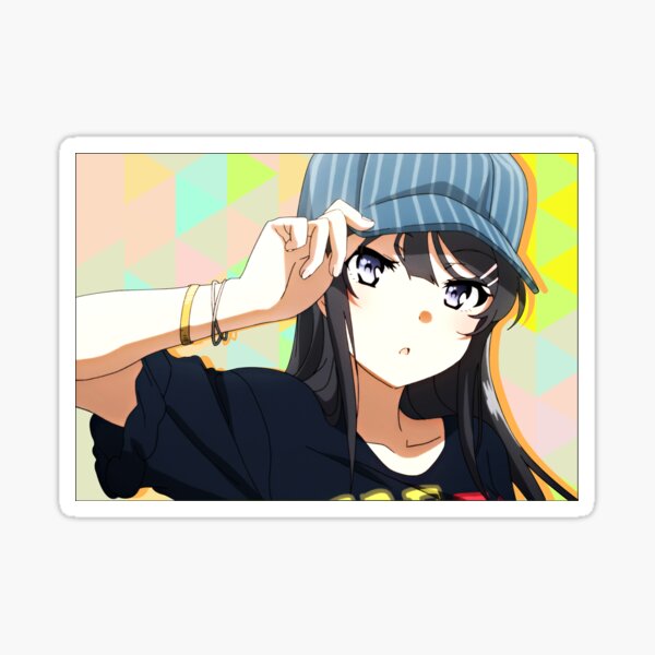 Anime Retro Casual Hat Girl Sticker