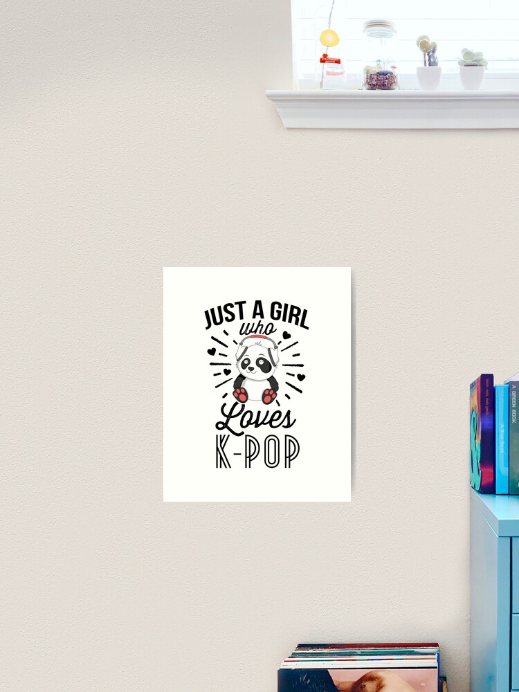 Just A Girl Who Loves K-Pop T-Shirt Panda Kpop Merchandise Just A Girl Who Loves K-Pop T-Shirt Panda Kpop Merchandise