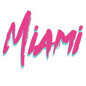 Miami Vice City Jersey Colors Sticker for Sale by Sportstoatee