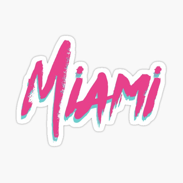 Miami Vice colors - M logo | Sticker