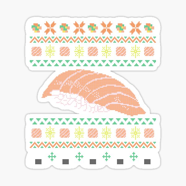 Aperçu de l'œuvre chandail laid de sushi créée et vendue par manikx.