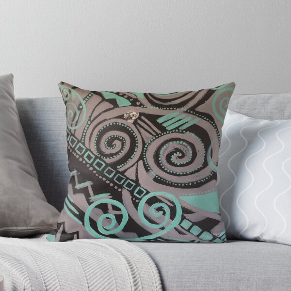Item preview, grey & teal swirls designed and sold by KHdesigns.