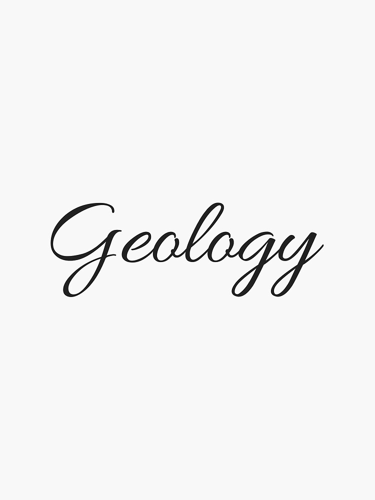 "Geology Major" Sticker for Sale by curlykhaila Redbubble