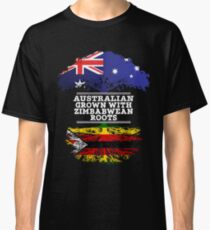 Australian Grown With Zimbabwean Roots - Gift For Zimbabwean From Australia With Country Roots From Zimbabwe Classic T-Shirt