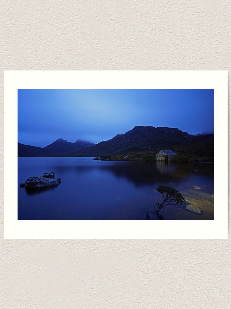 Alternate view of Rainy daybreak at the boat shed Art Print