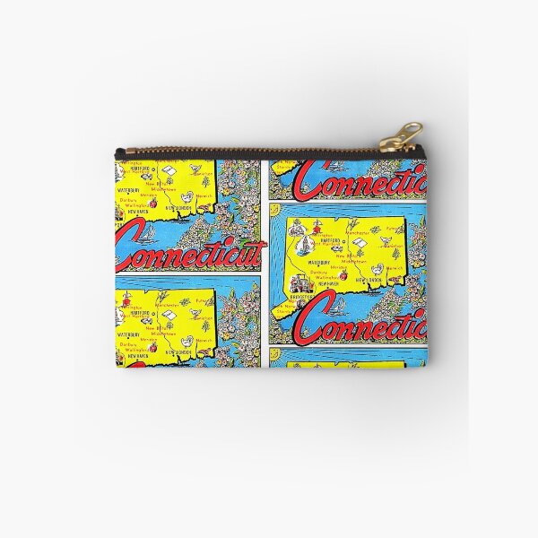 Item preview, Connecticut Animated Map Vintage Travel Decal designed and sold by hilda74.