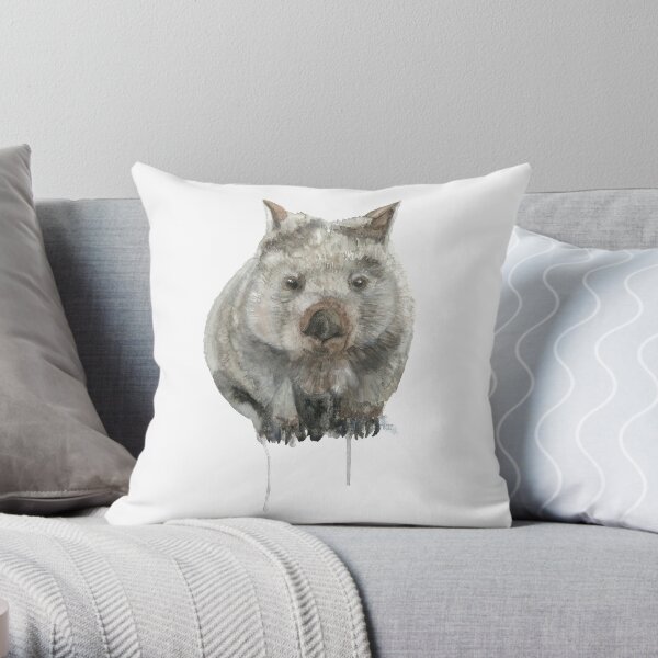 Common Wombat Throw Pillow