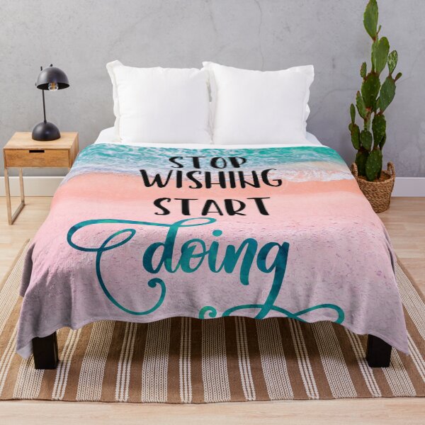Item preview, Stop Wishing Start Doing Inspirational Typography designed and sold by Glimmersmith.