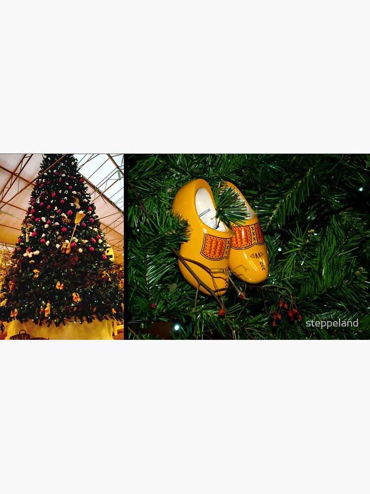 Thumbnail 3 of 3, Sticker, WoodenShoes Xmas Tree - diptych designed and sold by steppeland.