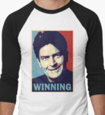 Winning, by Charlie Sheen Men's Baseball ¾ T-Shirt