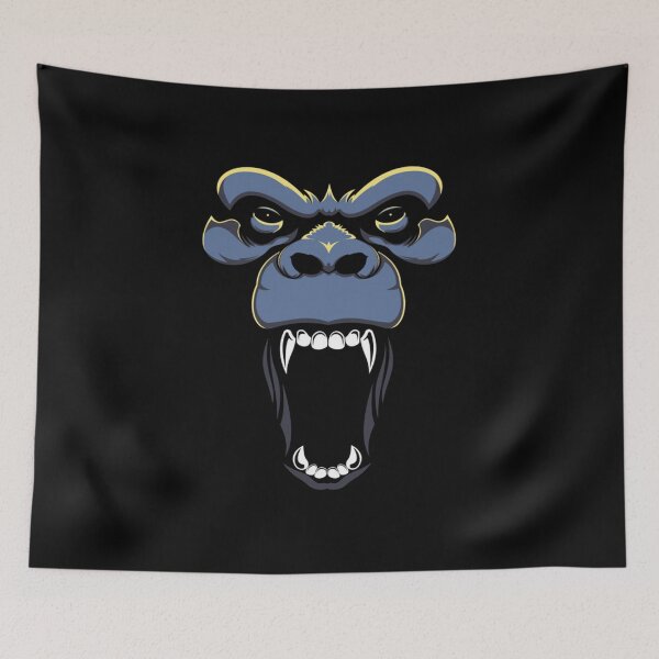 Item preview, Hand drawn illustration of Angry Gorilla face designed and sold by fariz yuhdi.