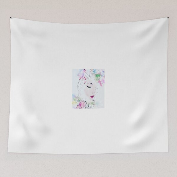 Item preview, Abstracted woman with flowers designed and sold by Wolfteamshop.