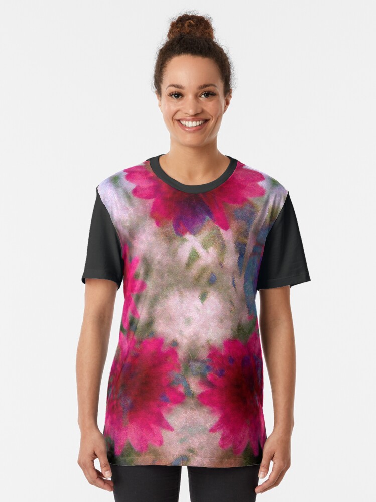 Alternate view of Abstract flowers Graphic T-Shirt